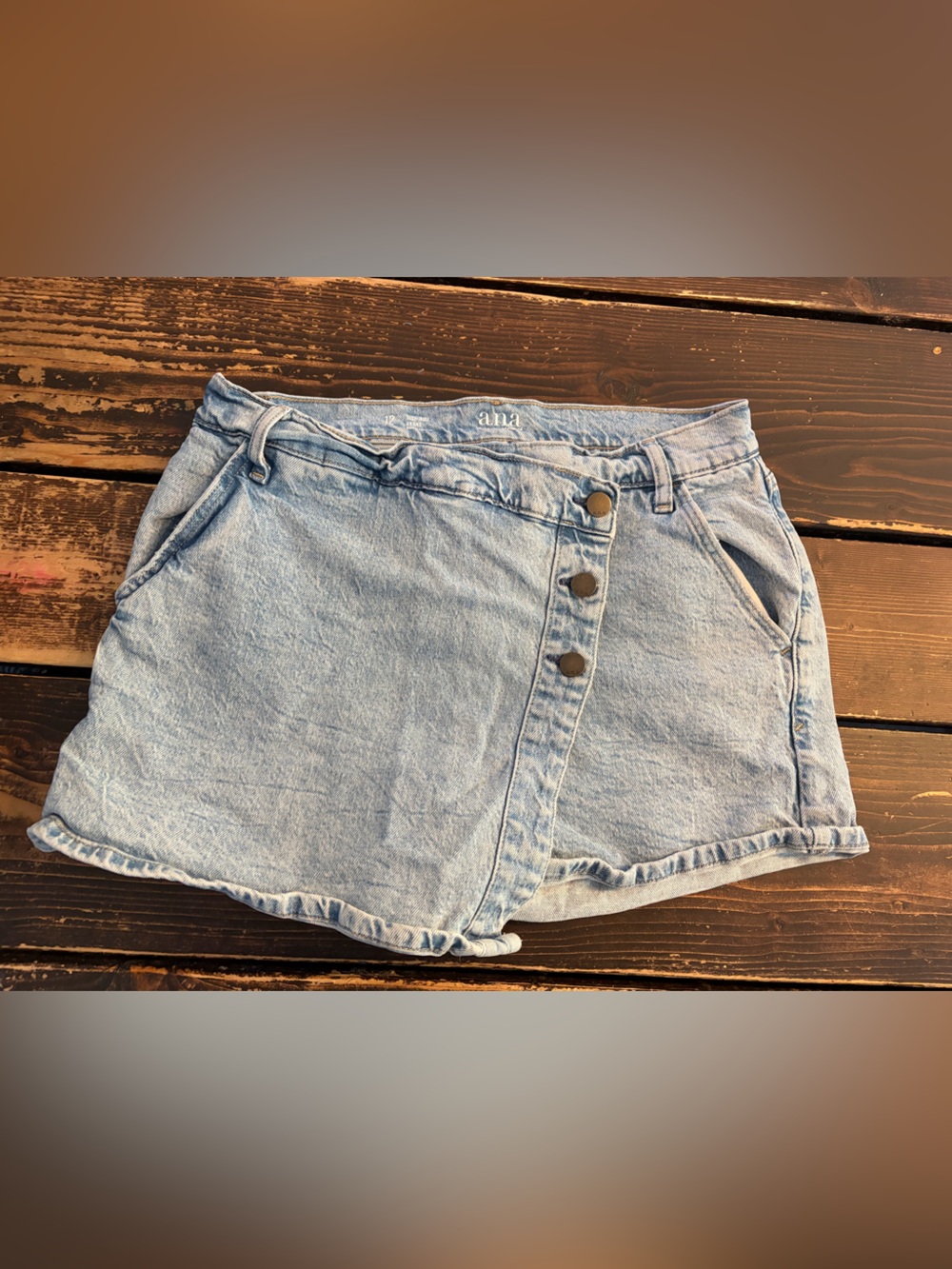 Ana brand denim skorts with a high-rise size 12